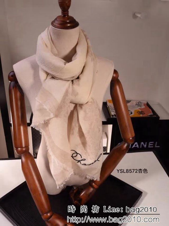 CHANEL香奈兒 2018秋冬最新款高端羊絨圍巾 YSL857 LLWJ6065